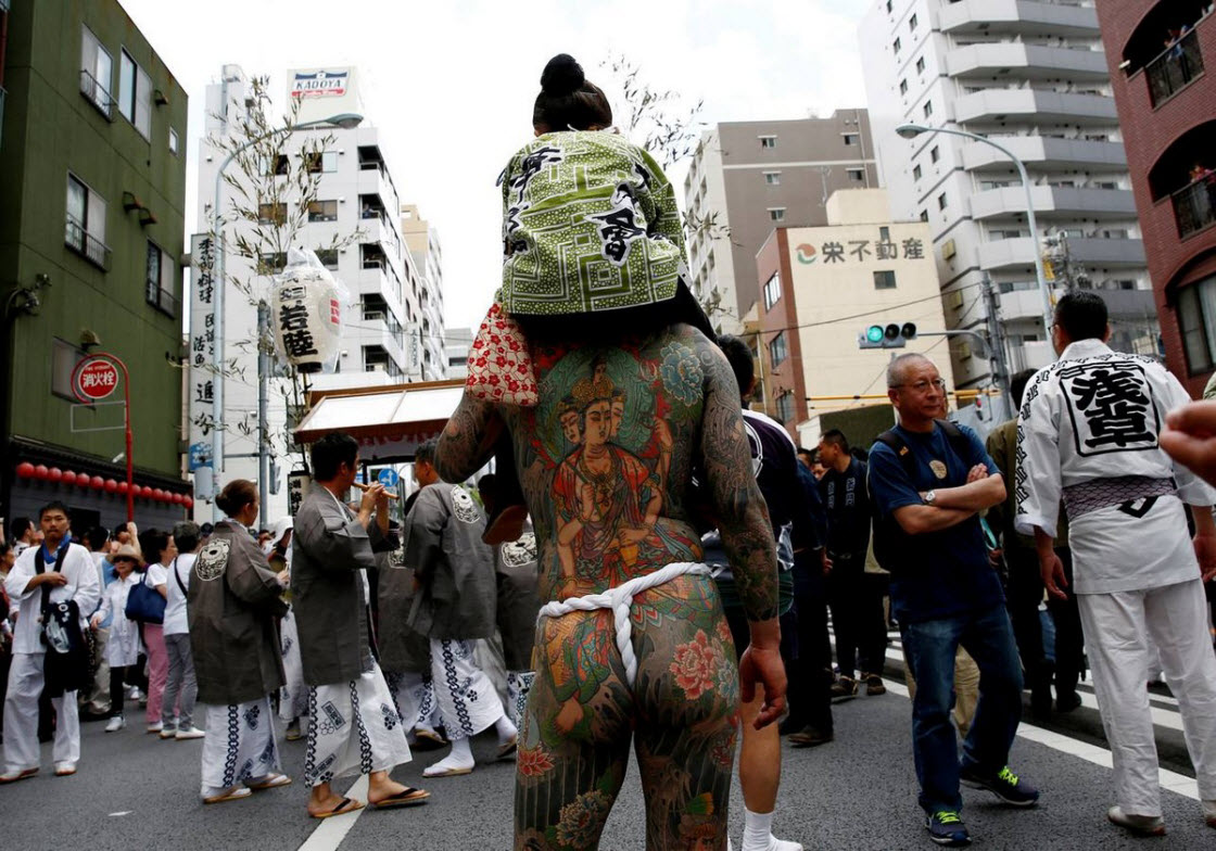 Фестиваль «Мацури» в Токио праздник,фестиваль,праздник,татуировки,Токио,фестиваль,Япония