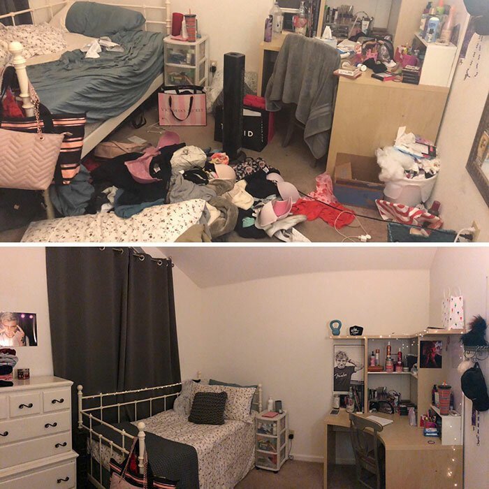 Люди показали свои комнаты до и после битвы с депрессией   Интересное